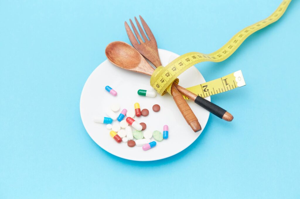 Weight Loss Appetite Suppressants on a plate
